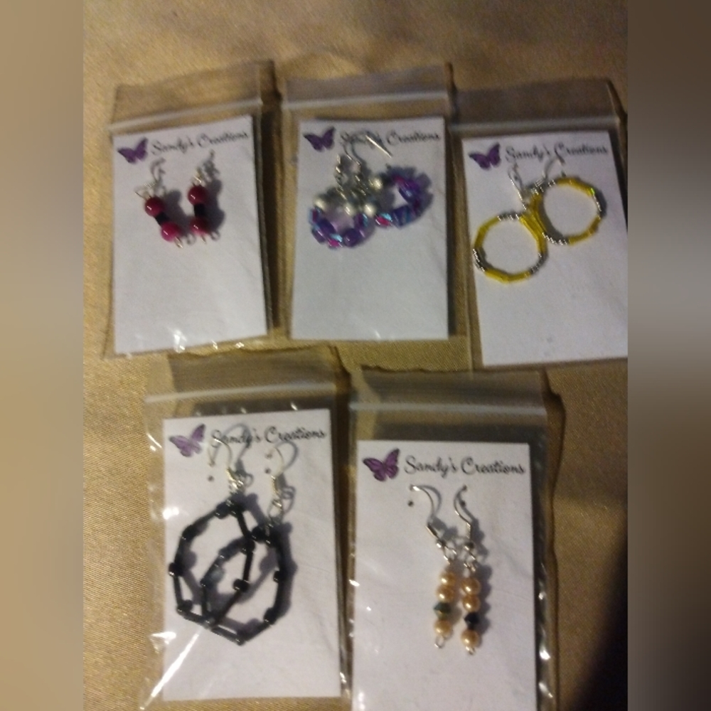 5 pair of Handcrafted earrings